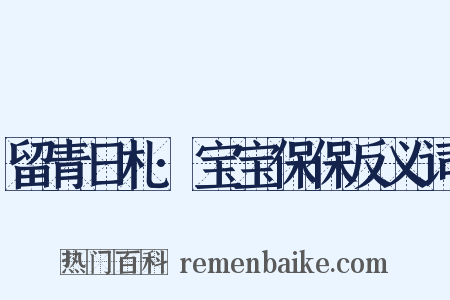留青日札·宝宝保保反义词是什么意思的图片